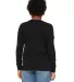 BELLA+CANVAS 3501Y Youth Long-Sleeve T-Shirt in Black heather back view