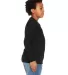 BELLA+CANVAS 3501Y Youth Long-Sleeve T-Shirt in Black heather side view