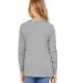 BELLA+CANVAS 3501Y Youth Long-Sleeve T-Shirt in Athletic heather back view