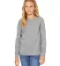 BELLA+CANVAS 3501Y Youth Long-Sleeve T-Shirt in Athletic heather front view