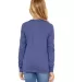 BELLA+CANVAS 3501Y Youth Long-Sleeve T-Shirt in Tr royal triblnd back view