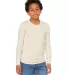 BELLA+CANVAS 3501Y Youth Long-Sleeve T-Shirt in Natural front view