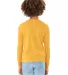 BELLA+CANVAS 3501Y Youth Long-Sleeve T-Shirt in Hthr yllow gold back view
