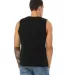 BELLA+CANVAS 3483 Mens Jersey Muscle Tank in Black back view