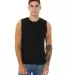 BELLA+CANVAS 3483 Mens Jersey Muscle Tank in Black front view