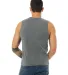 BELLA+CANVAS 3483 Mens Jersey Muscle Tank in Deep heather back view