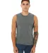 BELLA+CANVAS 3483 Mens Jersey Muscle Tank in Deep heather front view