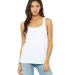 BELLA 6488 Womens Loose Tank Top in White front view