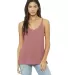 BELLA 8838 Womens Flowy Tank Top in Mauve front view