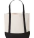 8867 UltraClub Seaside Canvas Boat Tote  BLACK back view