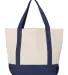 8867 UltraClub Seaside Canvas Boat Tote  NAVY back view