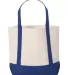 8867 UltraClub Seaside Canvas Boat Tote  ROYAL back view