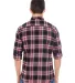Burnside B8210 Yarn-Dyed Long Sleeve Flannel in Red back view