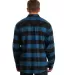 Burnside B8210 Yarn-Dyed Long Sleeve Flannel in Blue/ black back view