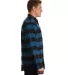 Burnside B8210 Yarn-Dyed Long Sleeve Flannel in Blue/ black side view