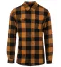 Burnside B8210 Yarn-Dyed Long Sleeve Flannel in Tobacco/ black front view