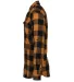 Burnside B8210 Yarn-Dyed Long Sleeve Flannel in Tobacco/ black side view