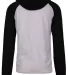 Burnside B8127 Yarn-Dyed Raglan Pullover in White/ black back view