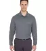 8210LS UltraClub® Adult Cool & Dry Long-Sleeve Me CHARCOAL front view