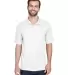 8210 UltraClub® Men's Cool & Dry Mesh Piqué Polo WHITE front view