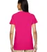 5V00L Gildan Heavy Cotton™ Ladies' V-Neck T-Shir in Heliconia back view