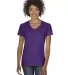 5V00L Gildan Heavy Cotton™ Ladies' V-Neck T-Shir in Purple front view