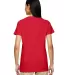 5V00L Gildan Heavy Cotton™ Ladies' V-Neck T-Shir in Red back view