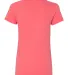 5V00L Gildan Heavy Cotton™ Ladies' V-Neck T-Shir in Coral silk back view