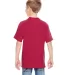 498Y Hanes Youth nano-T® T-Shirt in Deep red back view