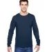 SFL Fruit of the Loom Adult Sofspun™ Long-Sleeve J NAVY front view