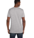 4980 Hanes 4.5 ounce Ring-Spun T-shirt in Light steel back view