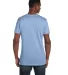 4980 Hanes 4.5 ounce Ring-Spun T-shirt in Light blue back view