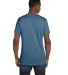 4980 Hanes 4.5 ounce Ring-Spun T-shirt in Denim blue back view