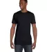 4980 Hanes 4.5 ounce Ring-Spun T-shirt in Black front view