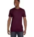 4980 Hanes 4.5 ounce Ring-Spun T-shirt in Maroon front view