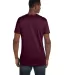 4980 Hanes 4.5 ounce Ring-Spun T-shirt in Maroon back view