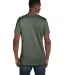 4980 Hanes 4.5 ounce Ring-Spun T-shirt in Fatigue green back view