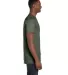 4980 Hanes 4.5 ounce Ring-Spun T-shirt in Fatigue green side view