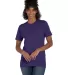 4980 Hanes 4.5 ounce Ring-Spun T-shirt in Grape smash hthr front view