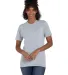 4980 Hanes 4.5 ounce Ring-Spun T-shirt in Silverstone hthr front view