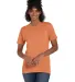 4980 Hanes 4.5 ounce Ring-Spun T-shirt in Pumpkin heather front view