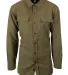 B8200 Burnside - Solid Long Sleeve Flannel Shirt  in Army front view