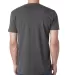 Next Level 6440 Premium Sueded V-Neck T-shirt in Heavy metal back view