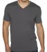 Next Level 6440 Premium Sueded V-Neck T-shirt in Heavy metal front view