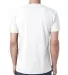 Next Level 6440 Premium Sueded V-Neck T-shirt in White back view