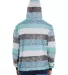 B8603 Burnside - Printed Striped Fleece Sweatshirt in Lt blue/ black back view