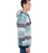 B8603 Burnside - Printed Striped Fleece Sweatshirt in Lt blue/ black side view