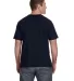 980 Anvil Combed Ring Spun Cotton T-Shirt in Navy back view