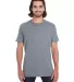 980 Anvil Combed Ring Spun Cotton T-Shirt in Graphite heather front view