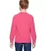4930B Fruit of the Loom Youth 5 oz., 100% Heavy Co NEON PINK back view
